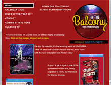 Tablet Screenshot of inthebalcony.com